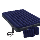 Intex Classic Downy Airbed Set with 2 Pillows and Double Quick Hand Pump, Queen