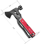 14 in 1 Stainless Steel Multitool in Durable Black Oxide, Perfect for Camping, Survival Kit, Outdoors, Car Tool with Hammer, Axe, Knife, Plier, Screwdrivers, Saw, Fish Descaler, Wrench, Bottle Opener+