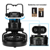IMAGE Portable LED Camping Lantern with Ceiling Fan - Hurricane Emergency Survival Kit