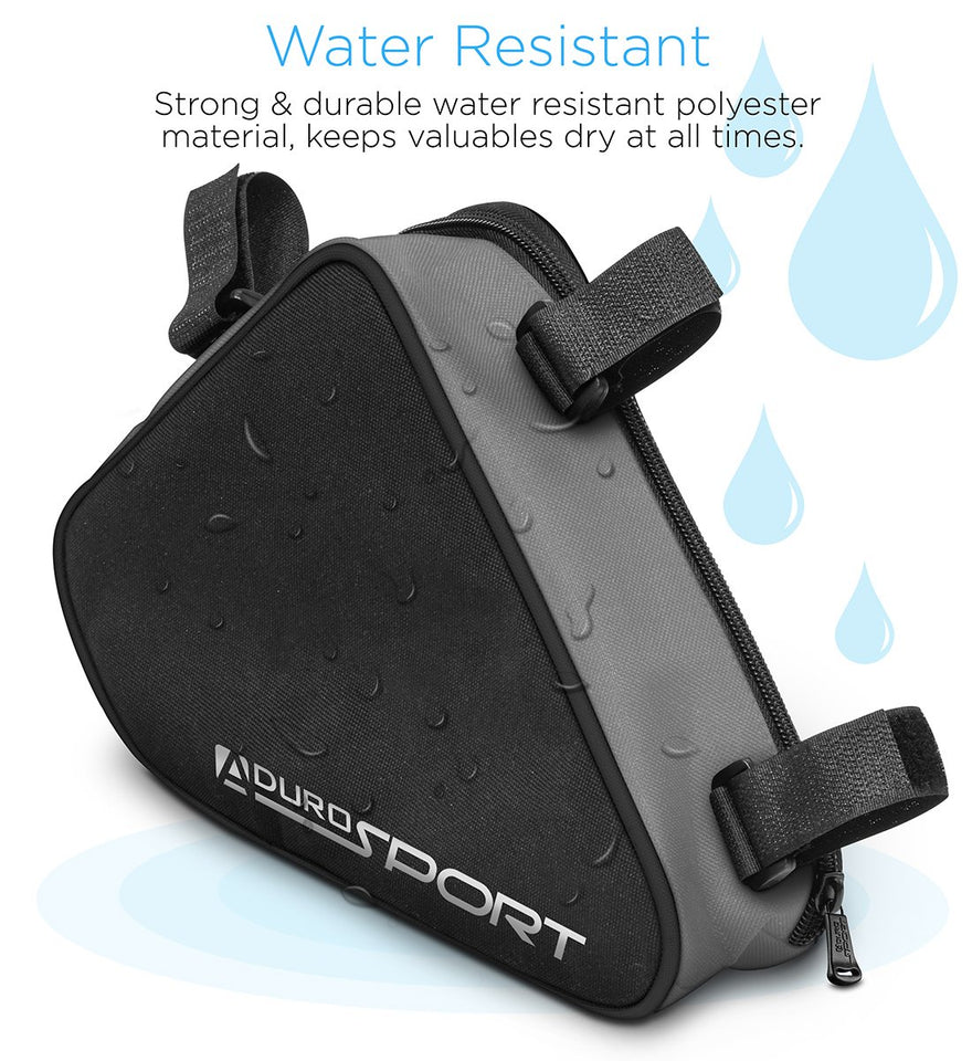 Aduro Sport Bicycle Bike Storage Bag Triangle Saddle Frame Pouch for Cycling
