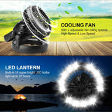 IMAGE Portable LED Camping Lantern with Ceiling Fan - Hurricane Emergency Survival Kit