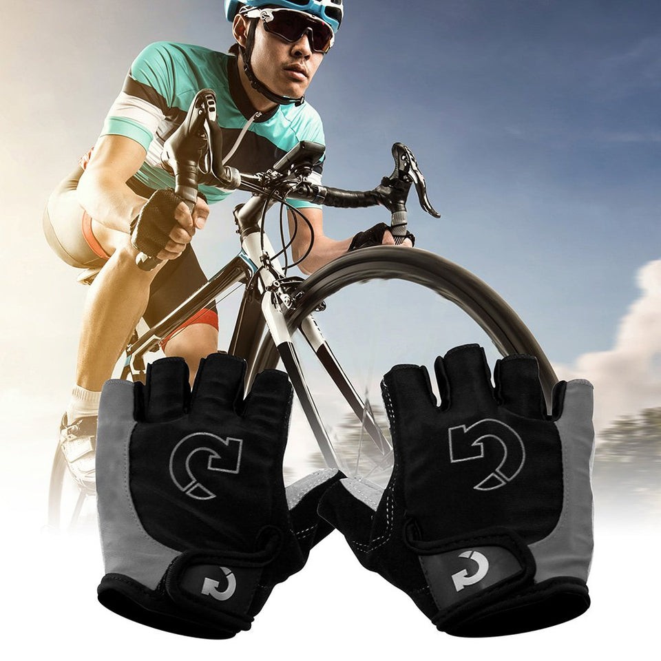 GEARONIC TM Cycling Bike Bicycle Motorcycle Shockproof Foam Padded Outdoor Sports Half Finger Short Riding Biking Glove Working Gloves