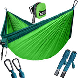 WINNER OUTFITTERS Double Camping Hammock - Lightweight Nylon Portable Hammock, Parachute Double Hammock for Backpacking, Camping, Travel, Beach, Yard.