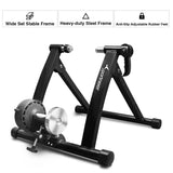 Sportneer Bike Trainer Stand Steel Bicycle Exercise Magnetic Stand with Noise Reduction Wheel for Road Bike