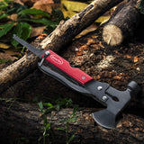 14 in 1 Stainless Steel Multitool in Durable Black Oxide, Perfect for Camping, Survival Kit, Outdoors, Car Tool with Hammer, Axe, Knife, Plier, Screwdrivers, Saw, Fish Descaler, Wrench, Bottle Opener+