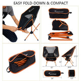 Sportneer Portable Lightweight Folding Camping Chair for Backpacking, Hiking, Picnic
