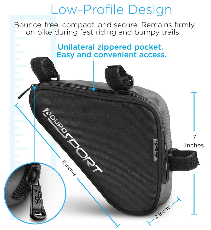Aduro Sport Bicycle Bike Storage Bag Triangle Saddle Frame Pouch for Cycling