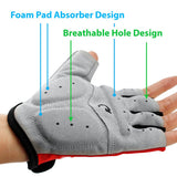 GEARONIC TM Cycling Bike Bicycle Motorcycle Shockproof Foam Padded Outdoor Sports Half Finger Short Riding Biking Glove Working Gloves