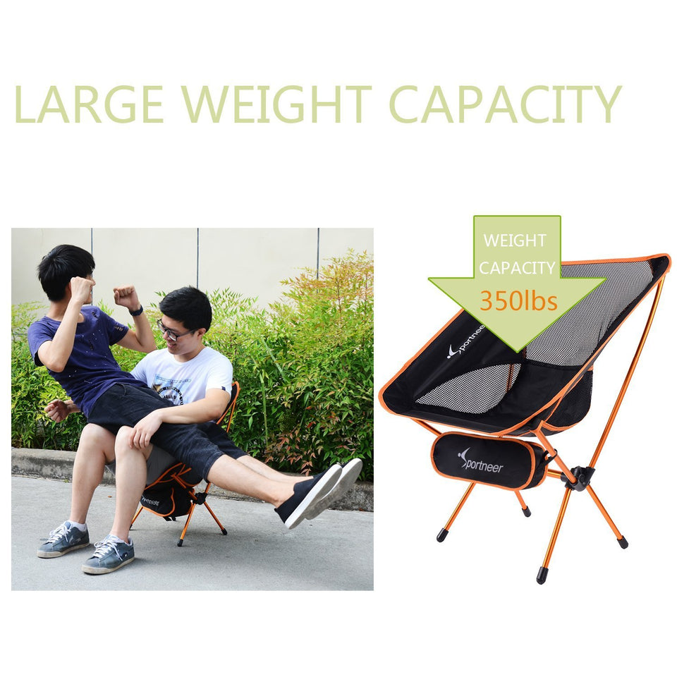 Sportneer Portable Lightweight Folding Camping Chair for Backpacking, Hiking, Picnic