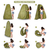 Pop Up Privacy Tent – Instant Portable Outdoor Shower Tent, Camp Toilet, Changing Room, Rain Shelter with Window – for Camping and Beach – Easy Set Up, Foldable with Carry Bag – Lightweight and Sturdy