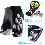 sponeed Men's Cycling Shorts Padded Bicycle Riding Pants Bike Biking Clothes Cycle Wear Tights