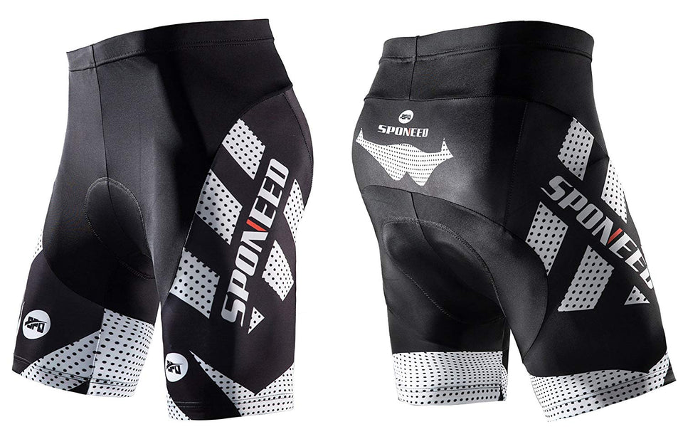 sponeed Men's Cycling Shorts Padded Bicycle Riding Pants Bike Biking Clothes Cycle Wear Tights