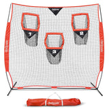 GoSports Football Trainer Throwing Net | Choose Between 8' x 8' or 6' x 6' Nets | Improve QB Throwing Accuracy - Includes Foldable Bow Frame and Portable Carry Case
