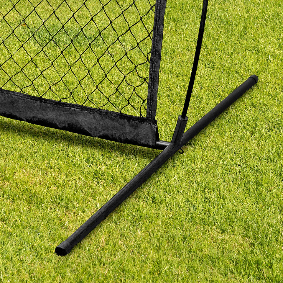 Forza Football Quarterback Net – 8ft x 8ft Portable Football QB Target Net with Carry Bag and Steel U-Pegs [Net World Sports]